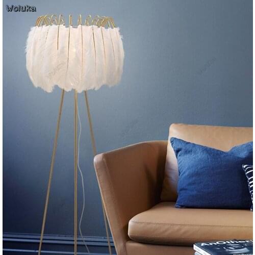 Feather floor lamp in nordic living room modern minimalist desk lamp bedroom bedside light CD50 W07