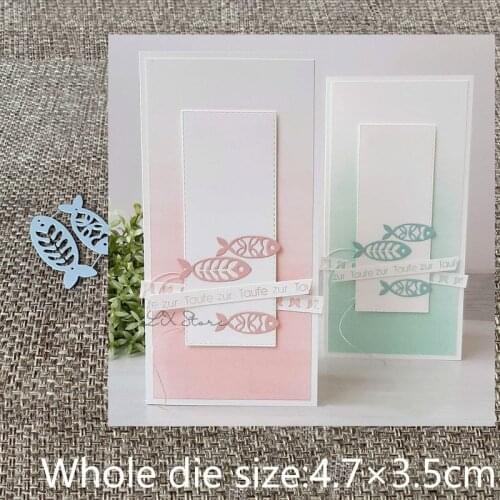 New Design Craft Metal stencil mold Cutting Dies 2pcs fish decoration scrapbook die cuts Album Paper Card Craft Embossing