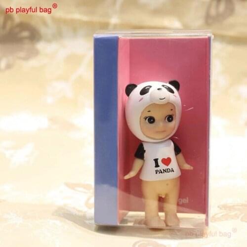 PB Playful Bag Cartoon Creative Angel Doll 10 CM High Cake Baking I Love Panda Childrens Day Gift Toy Decorations HG143