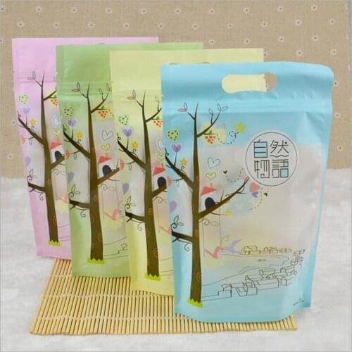 Printed Packaging Bag, plastic ziplock bag, biscuits candy bakery Pastry Cookies packaging bag 50PCS