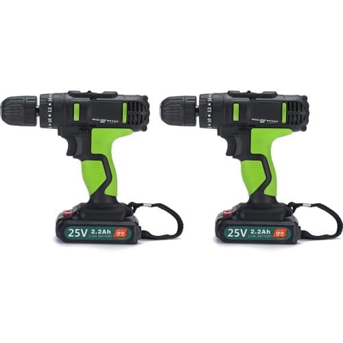 Popular 3 in 1 25V Cordless Impact Drill Double Speed Electric Screwdriver Li-ion Battery Rechargable Drill Repair Power Tool