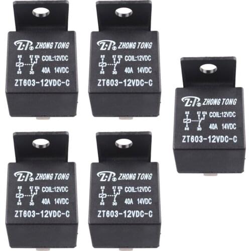 EE support 5 X Car Truck Auto Automotive 12V 40A 40 AMP SPDT Relay Relays 5 Pin 5P