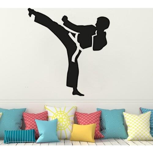 Vinyl Sticker Judo Silhouette Sport Karate Martial Arts Competition Girls Boys Art Wall Stickers Vinyl Removable FM-132