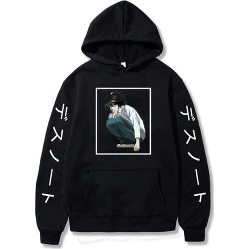 Japanese Anime Death Note Fashion Hoodies Men /Women Kawaii Winter Warm Hoody Cartoon Streetwear Harajuku Unisex Sweatshirts