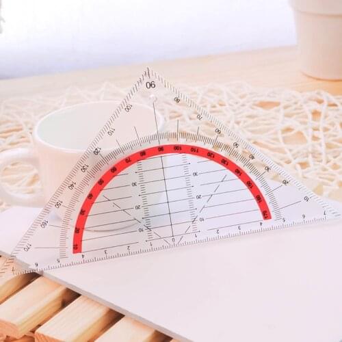 1Pcs Multifunctional Triangle Ruler Vividcraft Plastic School Measurment Student Straight Angle Supplies Tool Stationery Ru M1V6