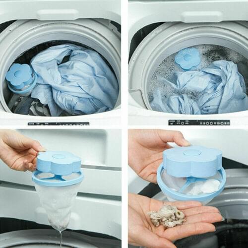 1Pc Washing Machine Ball Plush Fluff Grabbing Removable Reusable Laundry Ball Household Laundry Essential