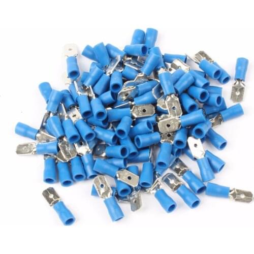 10PCS/Set MDD2-250 MDD2.5-250 male Insulated Spade Quick Connector Terminals Crimp Terminal