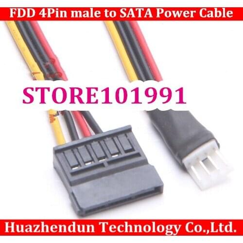 10PCS----High Quality FLOPPY 4PIN Male FDD to SATA parallel connector power cable free shipping
