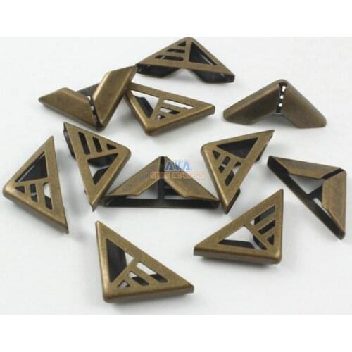 100Pcs Antique Brass Book Corner Bookbinding Corner Clip 16mm