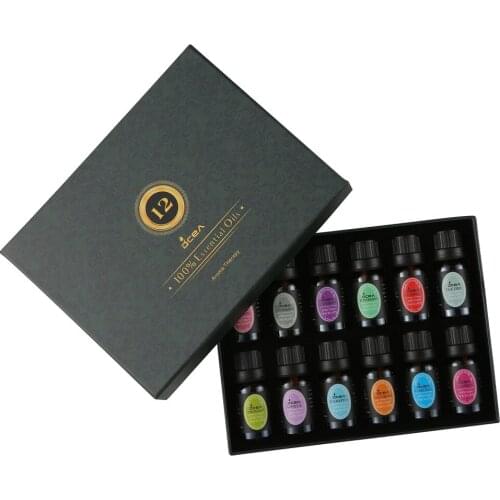 12 bottles *10ml Aromatic Essential Oil Set, Water Soluble Essential Oil, For Humidifier, Aromatherapy Diffuser, Plant Essential