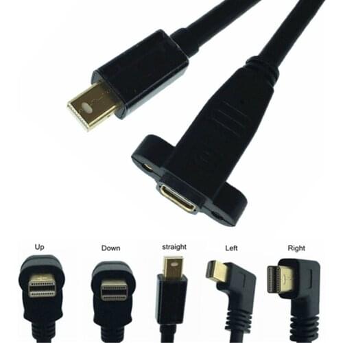 30cm Mini DisplayPort Male to Mini DisplayPort DP Female with Screw Panel Mount Extension Cable for iMac & LED