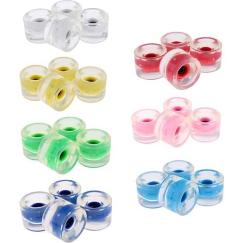 4 PCS PU Flashing Roller Light Up Longboard Wheels With 4pcs Magnetic Cores Cruiser Skateboarding Longboard Accessories