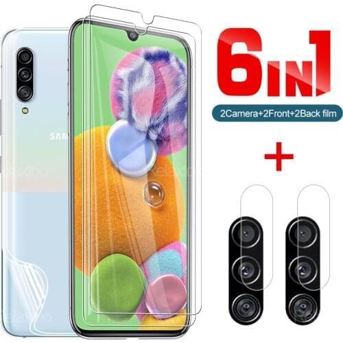 6in1 Tempered Glass And Back Hydraulic Film For Samsung Galaxy A51 For Samsung Galaxy A71 4G A71 5G A80 A90 5G Camera Lens Film