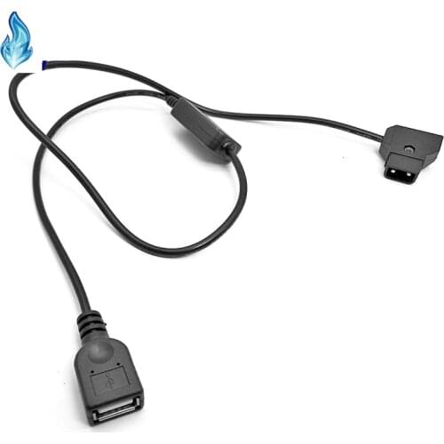 Anton Battery D-Tap P-Tap Male Connector to DC 5V Female USB Power Charging Cable for Apple iPhone Android Mobile Phone MP3 MP4