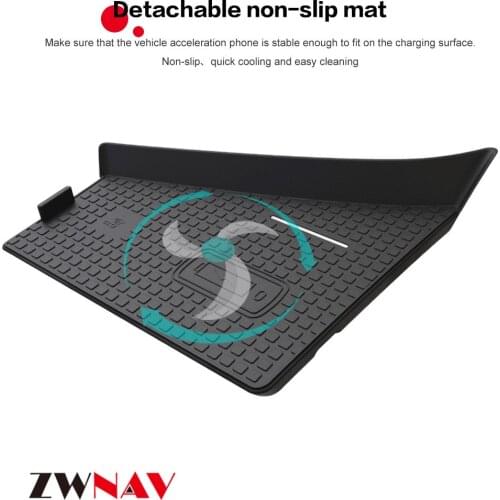 ZWNAV Special Wireless Car Charger For Audi Q7 2016-2018 Intelligent Infrared Fast Wirless Charging Car For Phone/Samsung