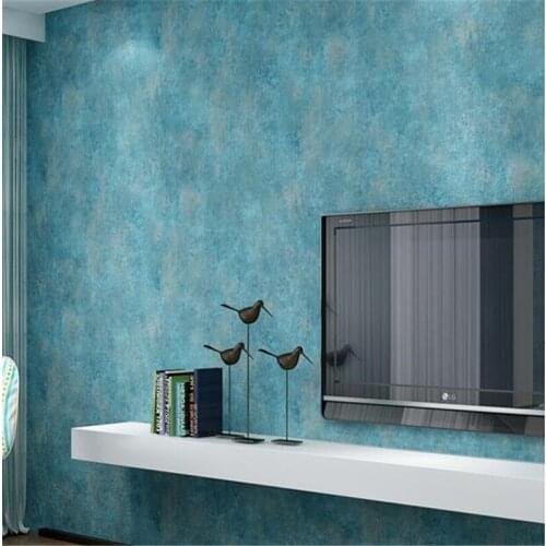 Beibehang behang American Village Pure Color Wallpaper Nonwoven Bed Bedroom Living Room Background Wallpaper Hotel Renovation