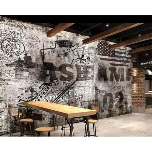 Beibehang wall papers home decor Custom sticker wallpaper retro doodle tooling wall wallpapers for living room papel de parede