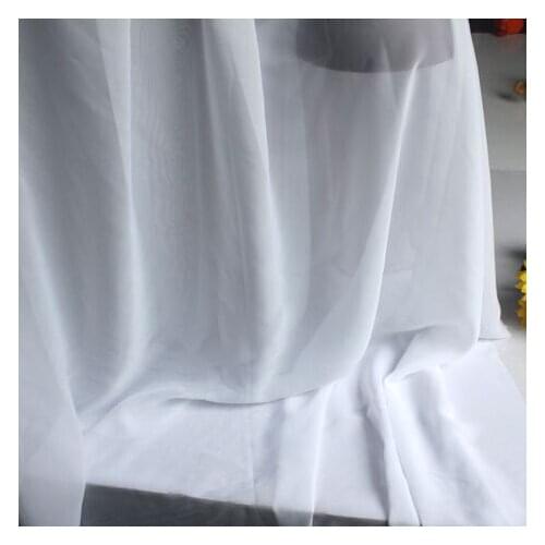 White Chiffon Fabric Sheer Bridal Wedding Dress Lining Fabric Skirt 60" Wide 5 Yards Per Lot Free Shipping