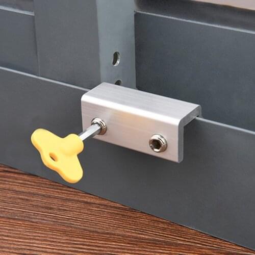 Safety Window Lock Window Aviation Aluminum Lock Stopper and Hooks for Children Safety Protection