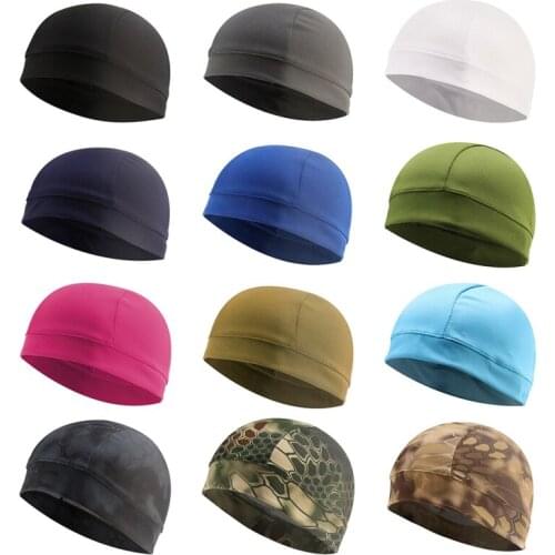 Quick Dry Helmet Cycling Cap Anti-UV Anti-Sweat Sports Hat Motorcycle Bike riding Hat Unisex Inner Cap j