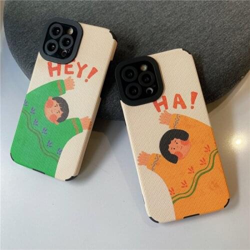 OEING Cute Animal Case For iPhone1211 Pro Max mini 7 8 XR X XS MAX SE Delicate Texture Lens Protection Shockproof Case Cover