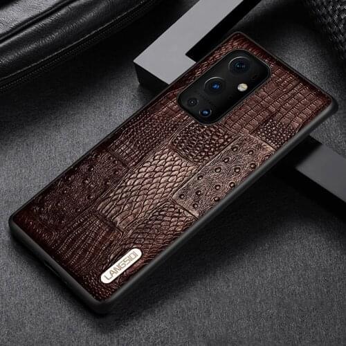 LANGSIDI Luxury Leather phone case For Oneplus 9 Pro 9R 8 pro 7T 6T Shockproof back cover For One Plus 9pro 8 T 6T 7T fundas