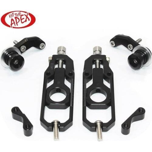 For Honda CBR 600RR CBR600RR 2005-2016 Motorcycle CNC Chain Adjusters Tensioners Catena Rear Axle Spindle with Paddock Bobbins