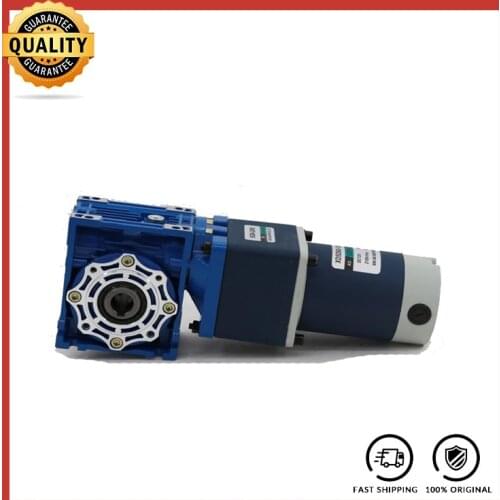 60W 0.1rpm to 1.5rpm 2-stage DC Worm Gear Motor 12V 24V DC Worm Reducer Motor NMRV40 with Self-locking CW CCW
