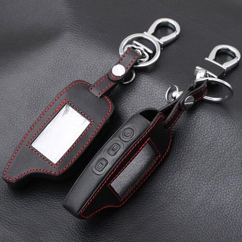 DXL3000 Leather Key Case, Tamarack For Russian Version 2 Way Car Alarm System PANDORA DXL3000 LCD Remote Controller Key Fob