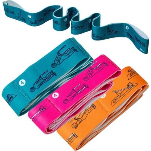 Elastic Yoga Pilates Stretch Strap Belt Fitness Resistance Band Gym Equipment Health Yoga Training Accessories