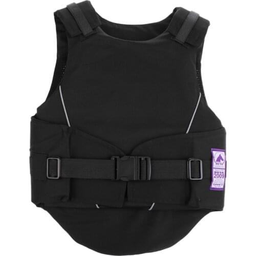 Flexible Body Protective Gear Equestrian Horse Riding Vest Kids Black S/M/L Kids Equestrian Vest for Outdoor Sports