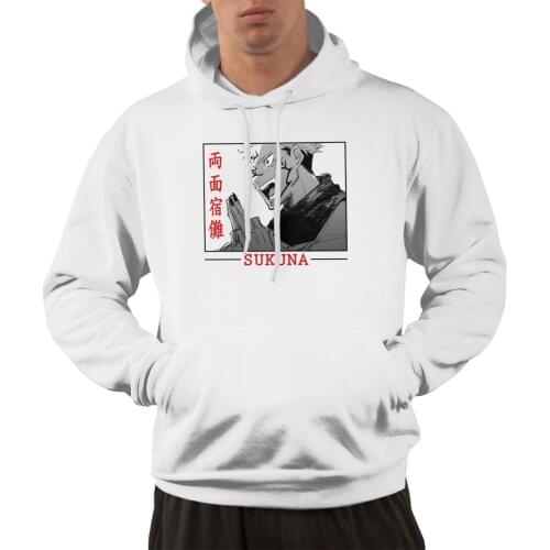Jujutsu Kaisen Ryomen Sukuna Hip Hop Hoodie Mens Anime Manga Yuji Itadori Cotton Hooded Sweatshirt Long Sleeve Winter Pullovers