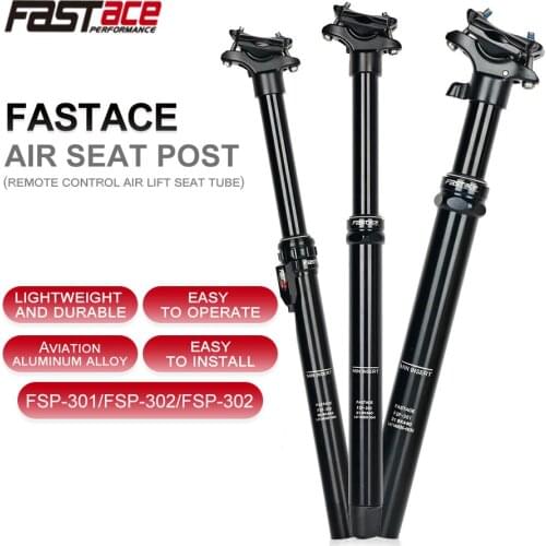 FASTACE MTB Height Adjustable Air Seatpost Dropper 30.9/31.6mm 440mm Internal Routing External Cable Remote 125mm Travel Seat
