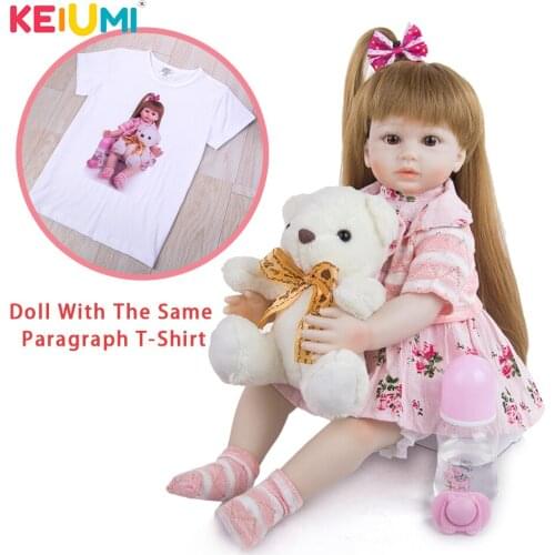 KEIUMI 19 Inch Beautiful Reborn Baby Dolls Newset Cloth Body Reborn Baby Girl Doll Gifts To Child Birthday Xmas Gift