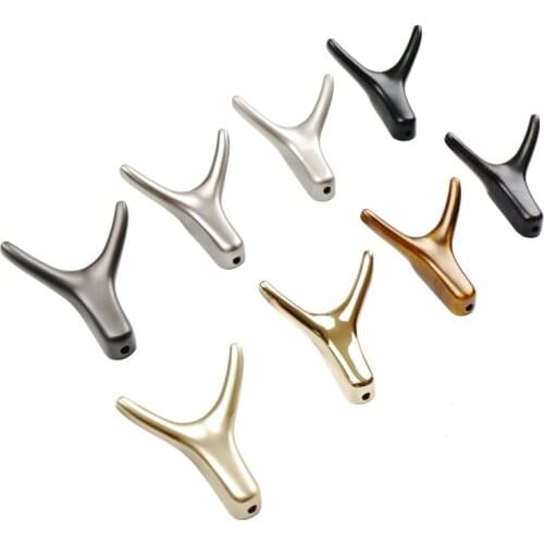 Zinc Alloy Nordic Antler Hook Hanger Clothes Wall Hook Coat Bag Hat Hanging Hooks Bathroom Kitchen Racks with Screws