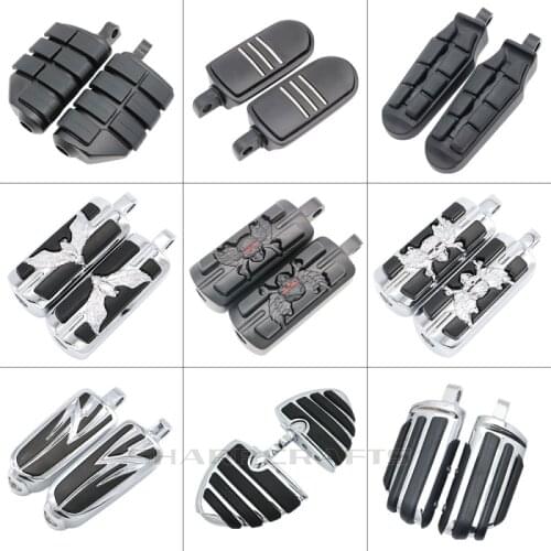 Male Mount Motorcycle Rubber Footrest Footpegs Floorboard For Harley Iron XL 883 1200 Street 750 500 Touring Custom Dyna Softail