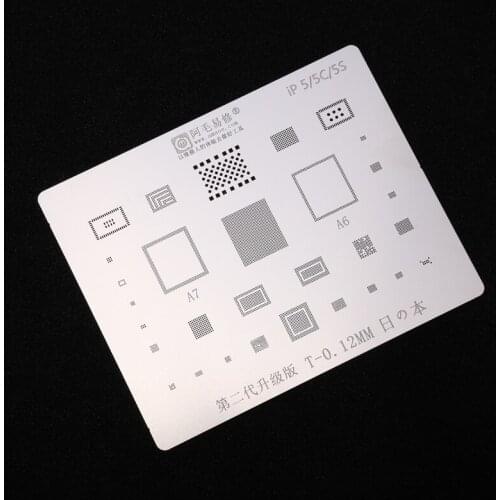 Stainless Steel BGA Reballing Stencil Kit for iPhone 5 5C 5S Motherboard CPU Reballing Plate Repair Tools
