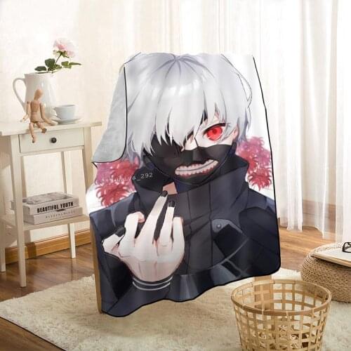 HEARMNY Kaneki Ken Tokyo Ghoul Blanket Super Soft Warm Microfiber Fabric Blanket For Couch Throw Travel Adult Blanket 0629