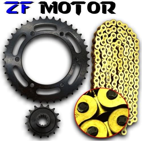 1 Set Front and Rear Sprocket Chain & chain For Honda VFR400 RVF400 MC30 NC30 Motorcycle Accessories sprocket chain