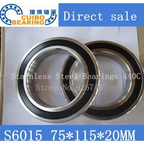 1PCS S6015 2RS Stainless Steel Bearing 75x115.x20 Miniature 6015 RS Ball Bearings S6015