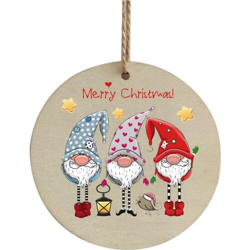 Simple wooden style wooden pendant creative home decoration ornaments Christmas Halloween birthday gift pendant