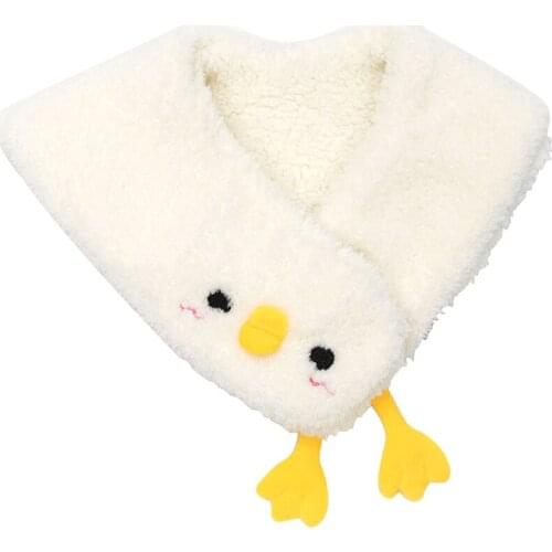 Cute Duck Scarves Yellow Kawaii anime duck shape Girls scarf Women Cartoon cotton Winter sweet warm Gift scarf