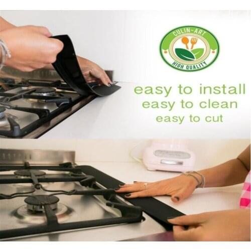 Silicone Stove Counter Gap Cover Cookware Parts Flexible Silicone Gap Covers Seal The Gap 100 pcs