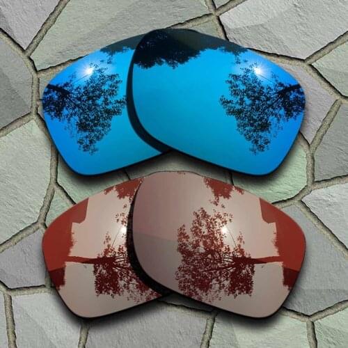 Sky Blue&Bronze Brown Sunglasses Polarized Replacement Lenses for Oakley Holbrook