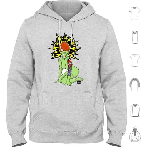 Franky Sparks Hoodies Long Sleeve Frankenstein Monster Bride Zombie Undead Re Animated Animated Corpse Pinup Jason