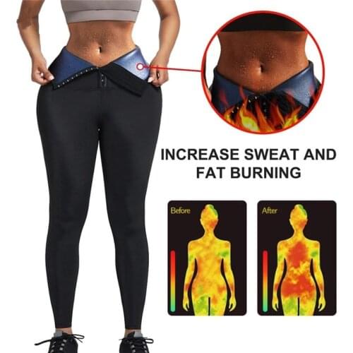 Waist Trainer Sweat Sauna Pants Hot Thermo Women Body Shaper Slimming Legging Tummy Control Tops Weight Loss Workout Shapers