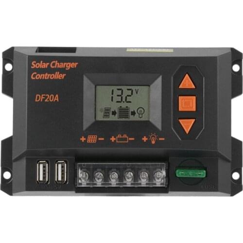 PWM Control 20A 12V/24V Solar Charger Controller Graphical