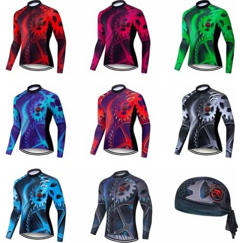 Cycling Jersey Men Winter Long Sleeve Bicycle Shirts Tops mtb Road Bike Jersey Ropa Ciclismo Maillot Gear Cycle Clothing