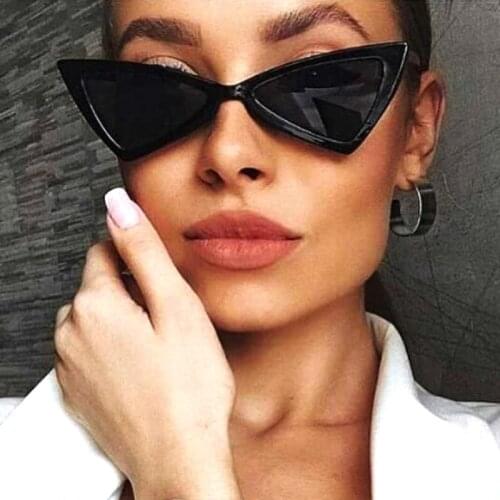 Vintage Cat Eye Women Sunglasses Triangle Frame Ladies Fashion Sun Glasses Cute Designer Eyewear