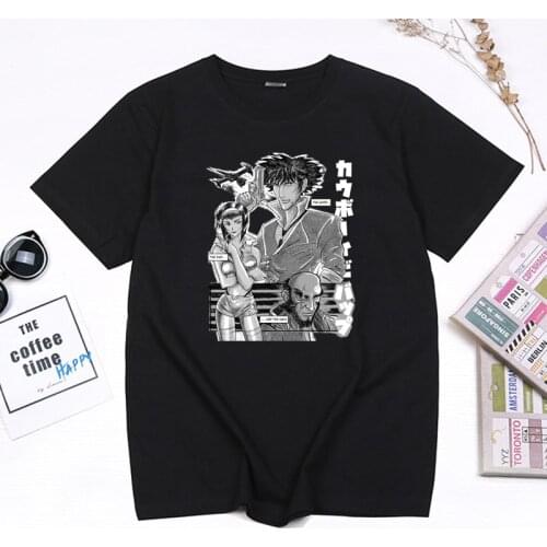 Vintage T-shirts Spiegels Cowboy Bebop Japanese Anime women Clothing Fashion Harajuku Streetwear Manga T-Shirt Casual Camisetas